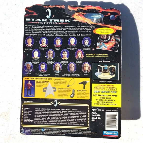 NWT Vintage 1994 Star Trek Captain Kirk Action Figure - Picture 16 of 16